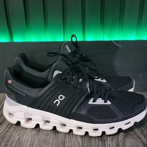 On Running Men's Black and White Athletic Shoes